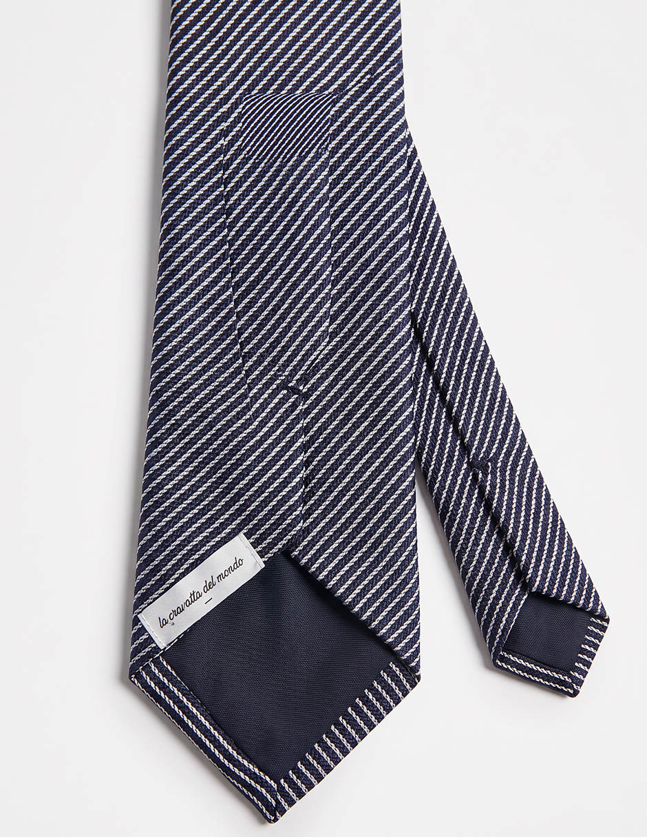 Corbata de seda estampado a rayas para hombre 2