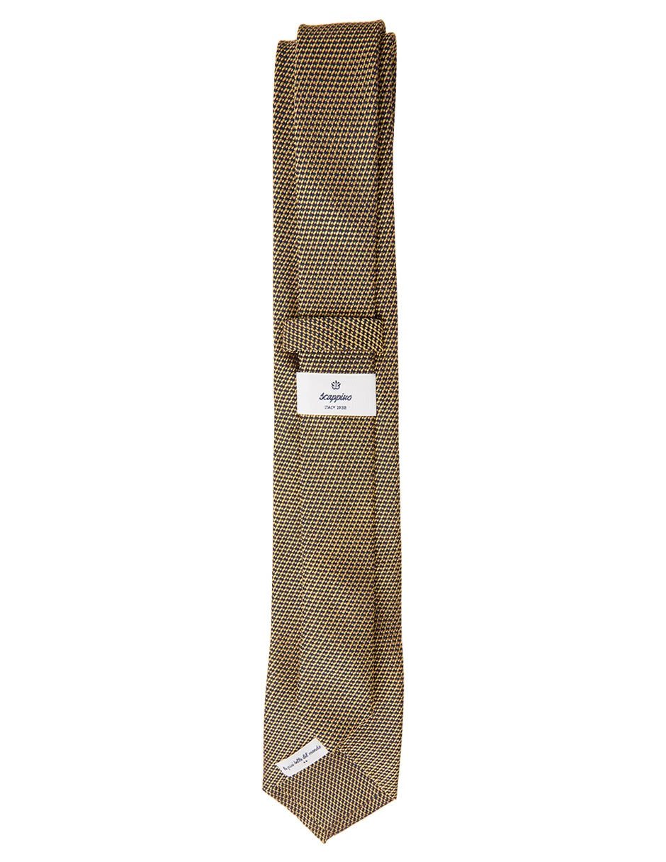 Corbata scappino de seda estampado a rayas para hombre