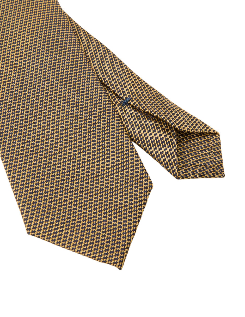 Corbata scappino de seda estampado a rayas para hombre
