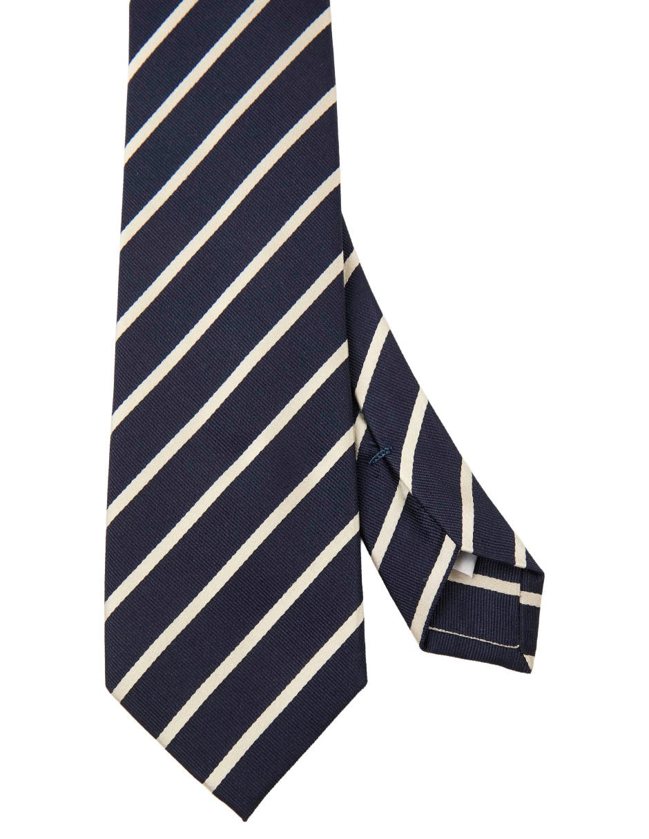 Corbata de seda estampado a rayas para hombre