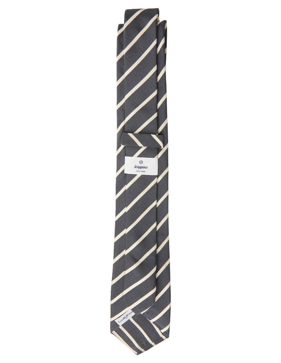 Corbata de seda estampado a rayas para hombre 2