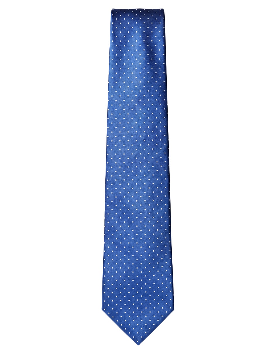 CORBATA LUNARES ALGODÓN-SEDA