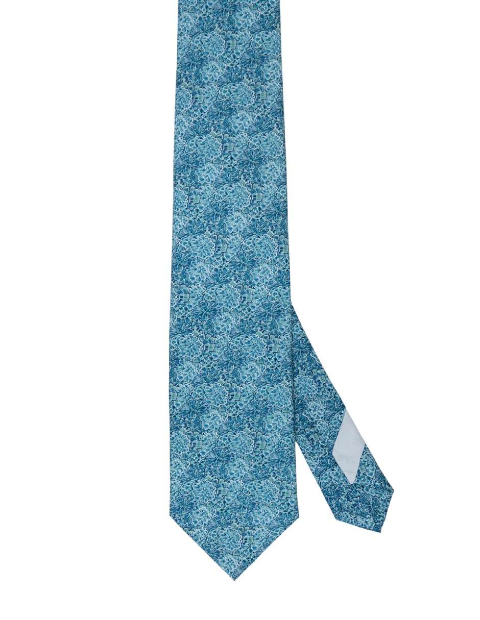 Corbata regular de seda estampado para hombre