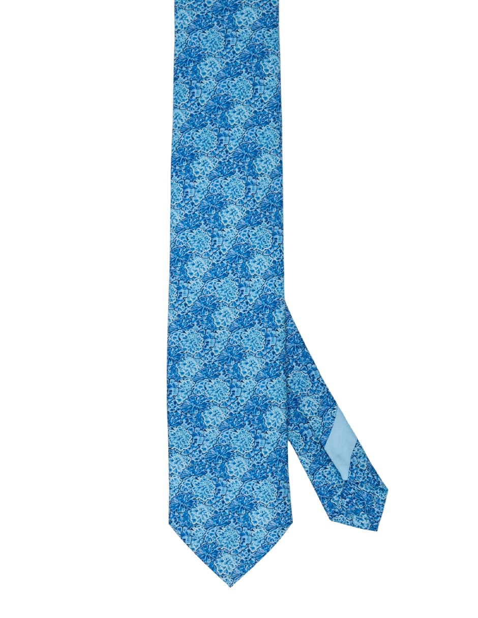 Corbata regular de seda estampado para hombre