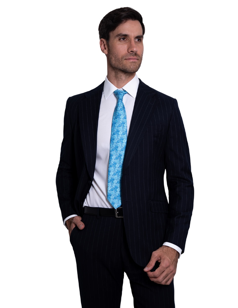 Corbata regular de seda estampado para hombre 2