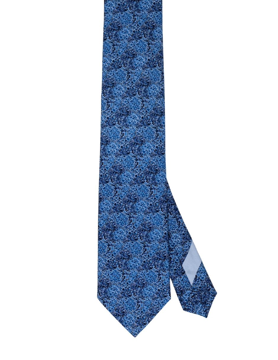Corbata regular de seda estampado para hombre