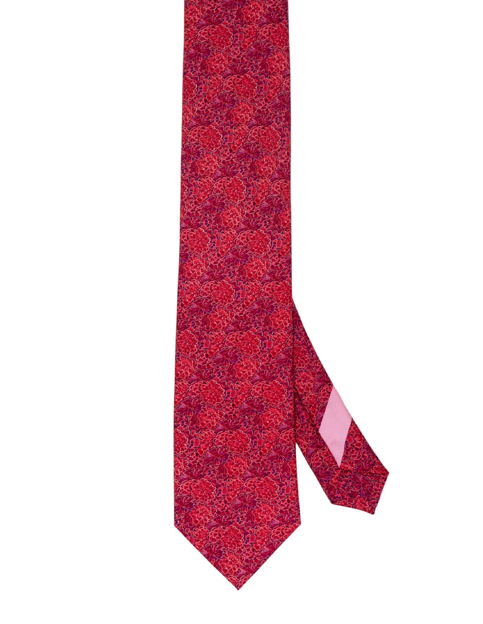 Corbata regular de seda estampado para hombre
