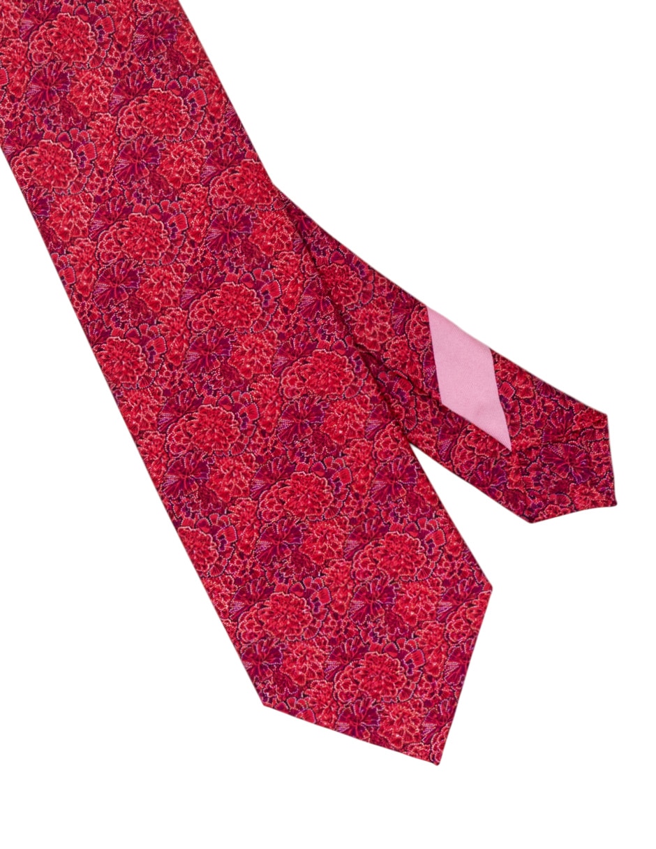 Corbata regular de seda estampado para hombre 4
