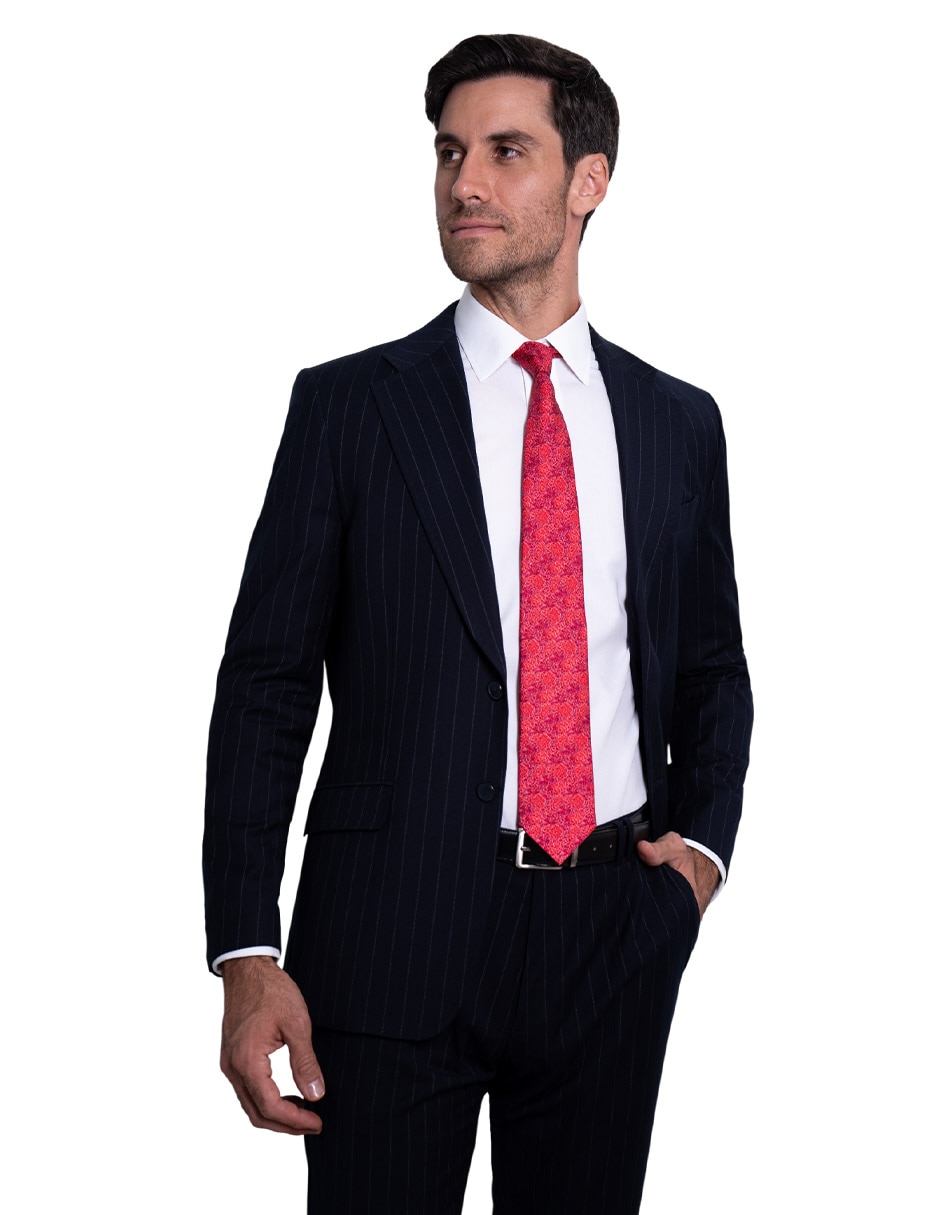 Corbata regular de seda estampado para hombre 2