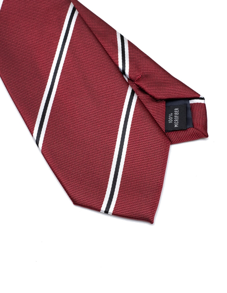 Corbata regular estampado a rayas para hombre