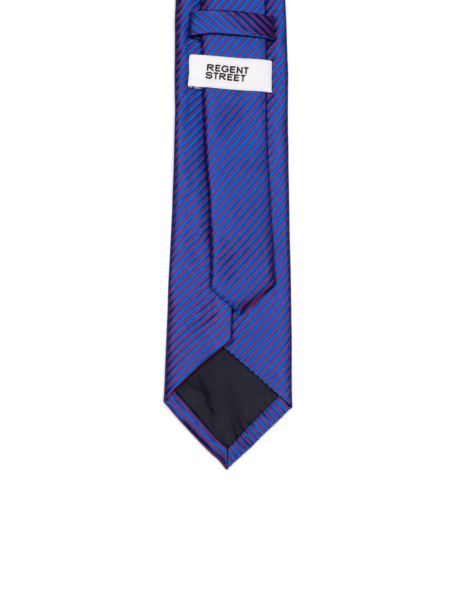 Corbata regular estampado a rayas para hombre