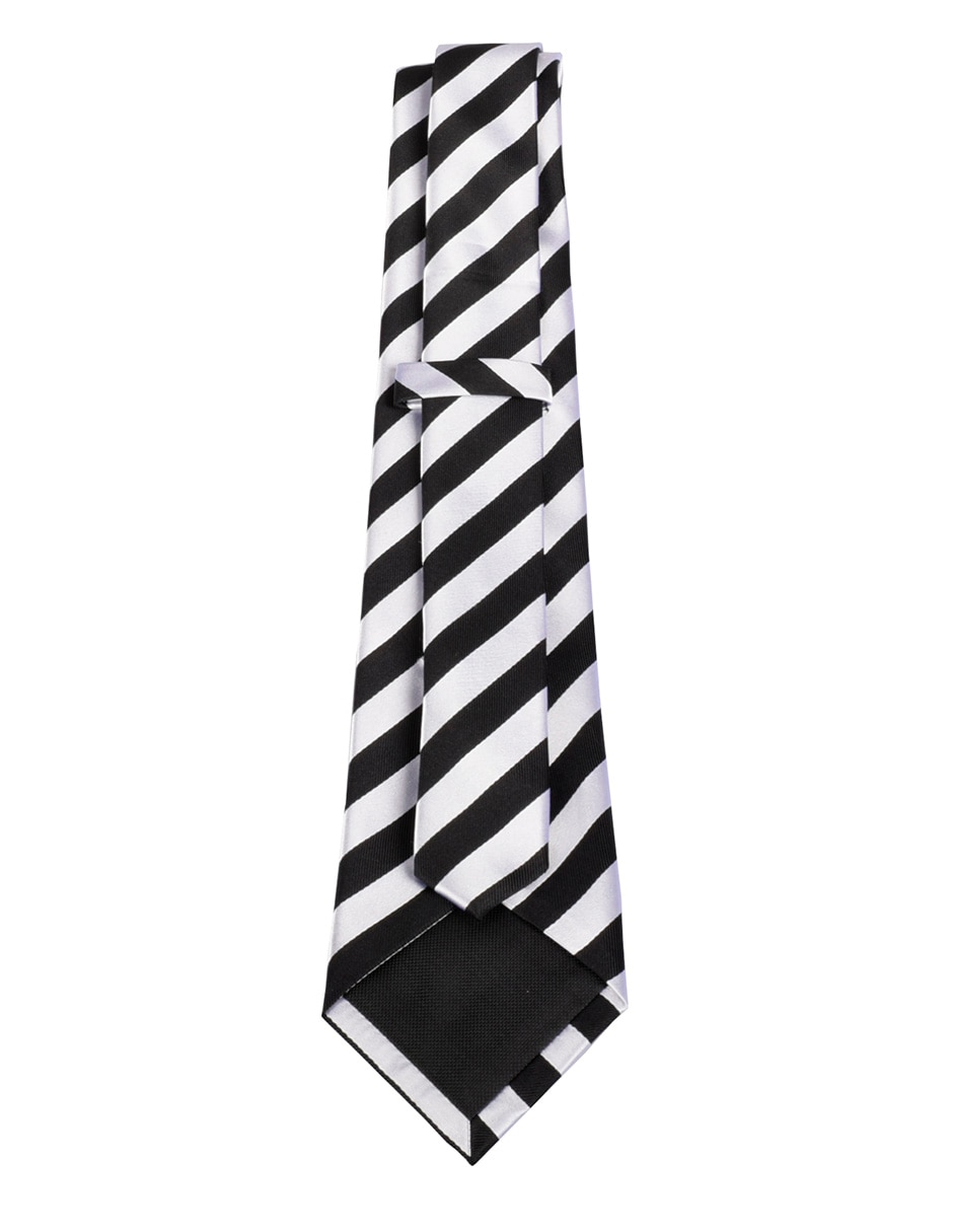 Corbata regular de seda estampado a rayas para hombre 3