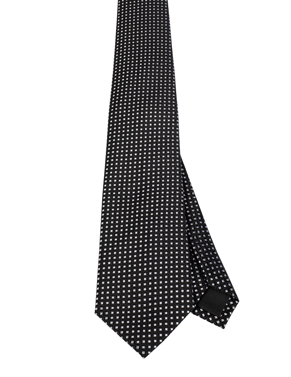 Corbata regular de seda estampado a cuadros para hombre