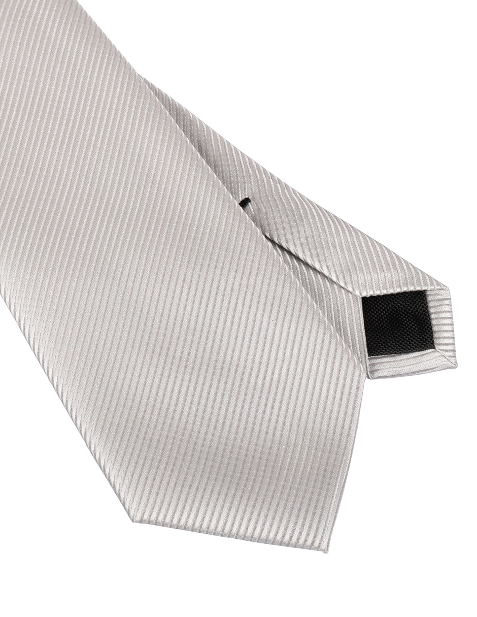 Corbata regular de seda estampado a rayas para hombre 2
