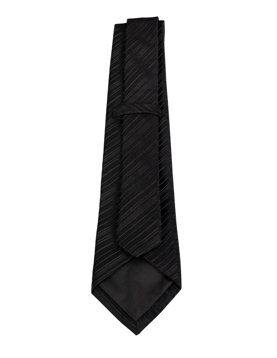 Corbata regular de seda estampado a rayas para hombre 3