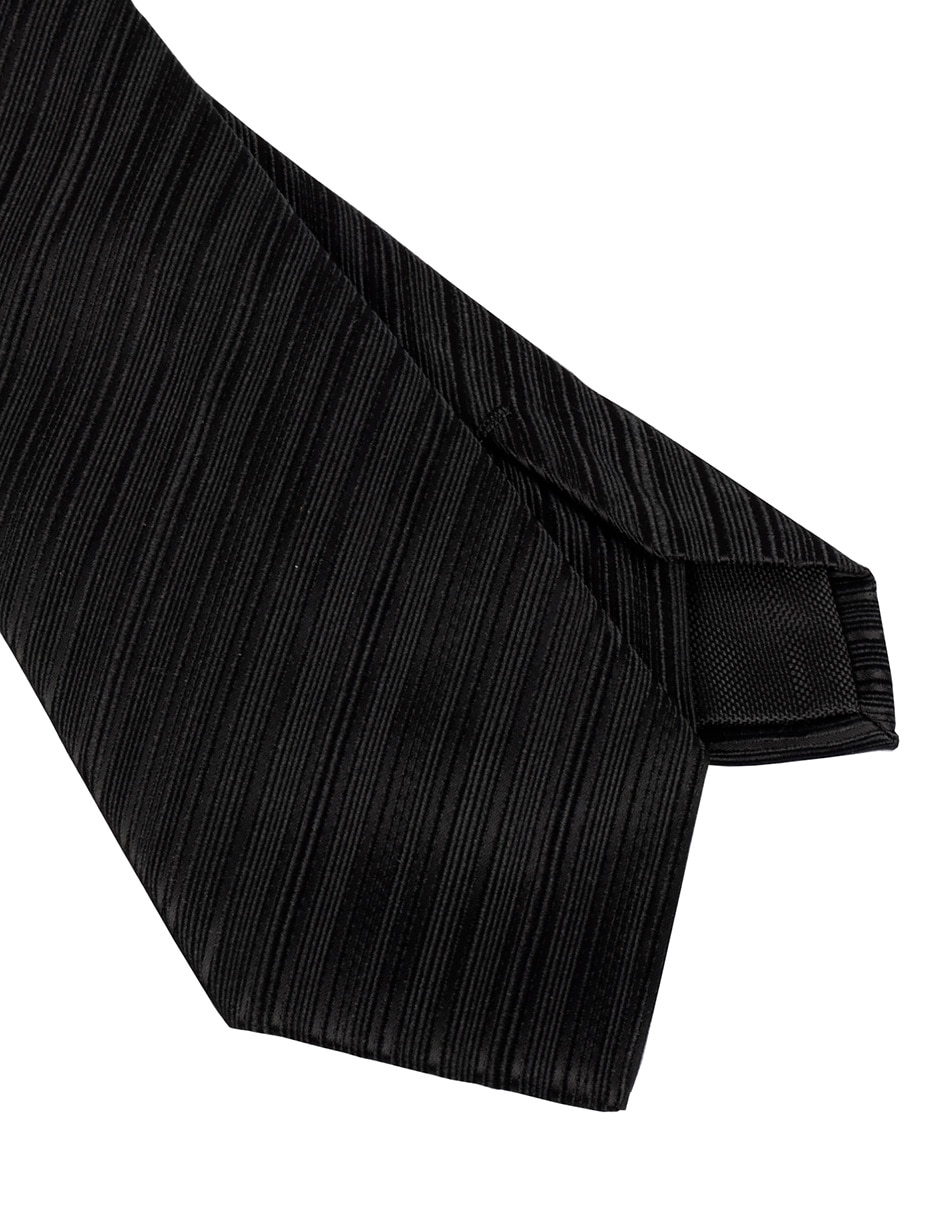 Corbata regular de seda estampado a rayas para hombre 2
