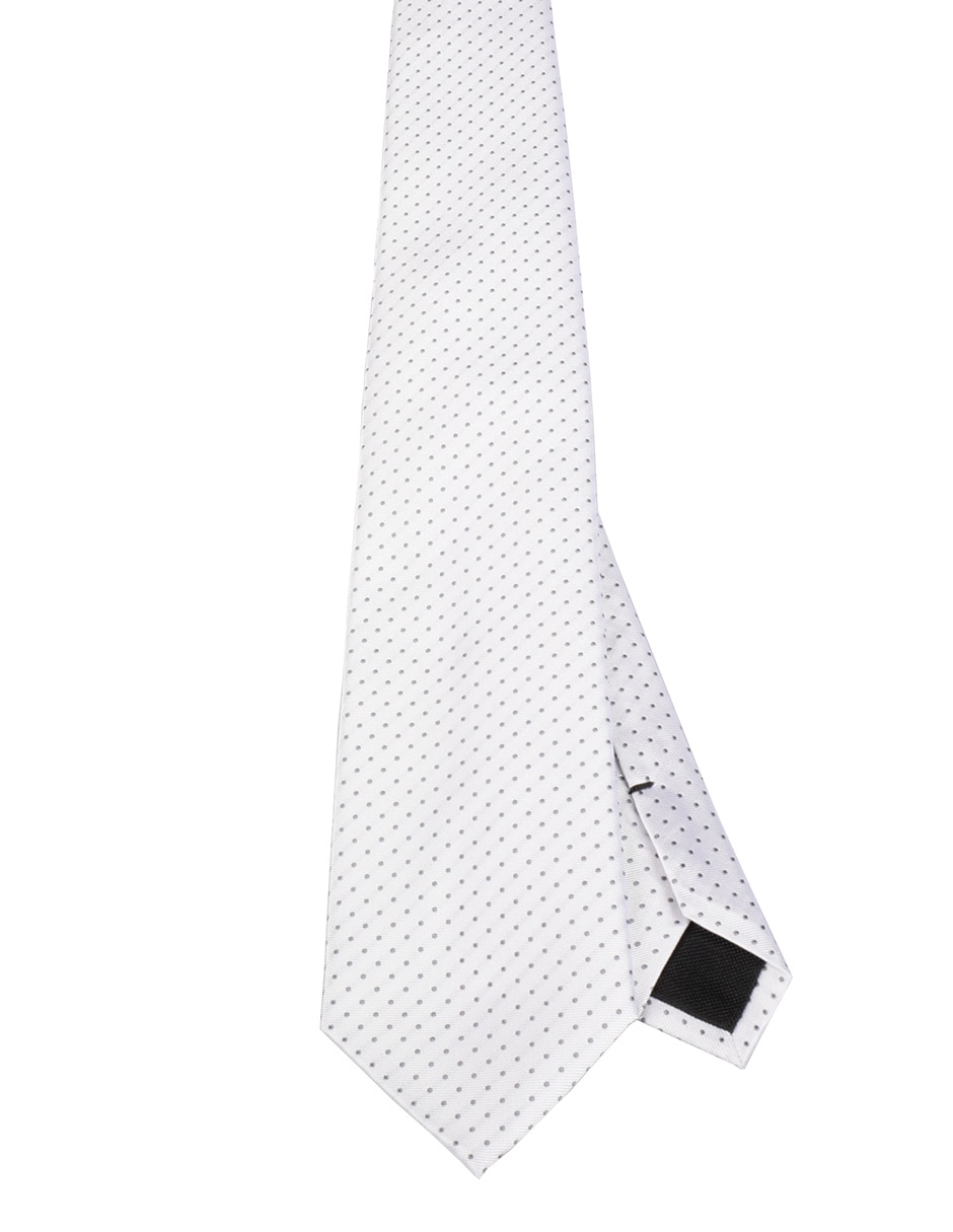Corbata regular de seda estampado lunares para hombre