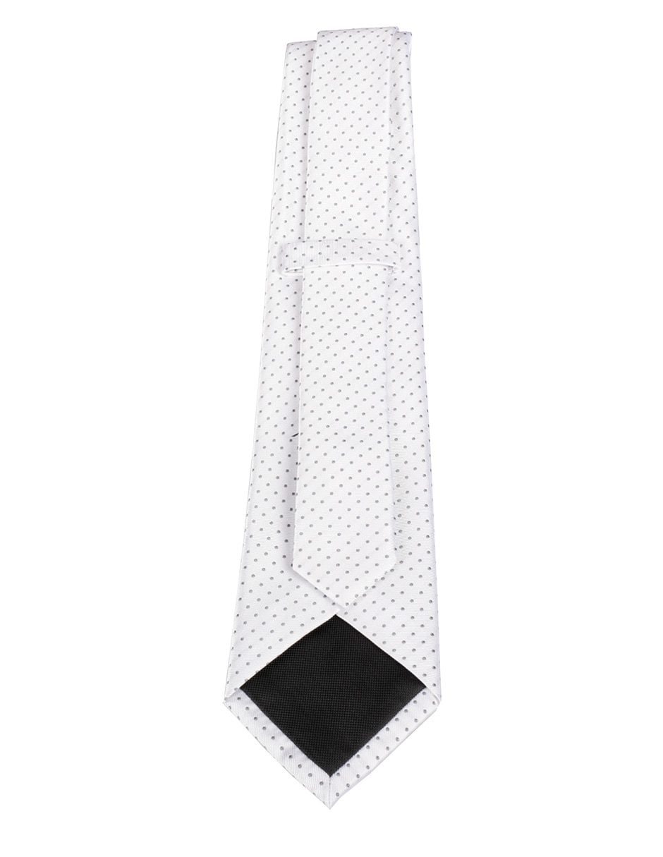 Corbata regular de seda estampado lunares para hombre 3