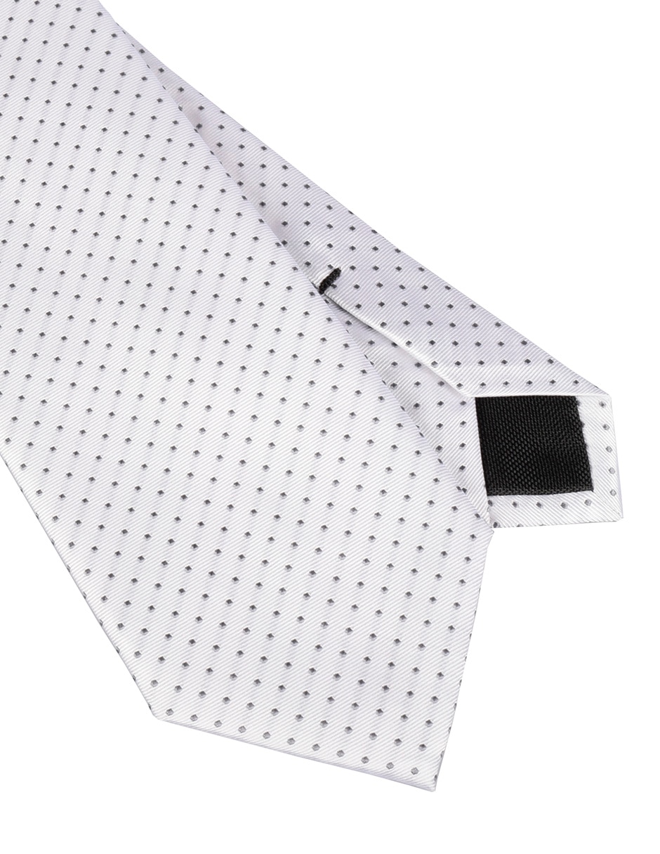 Corbata regular de seda estampado lunares para hombre 2