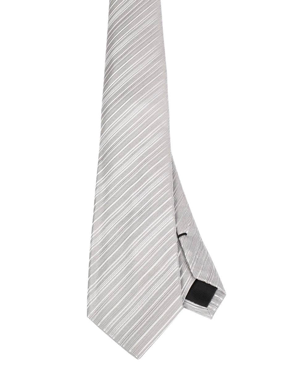 Corbata regular de seda estampado a rayas para hombre
