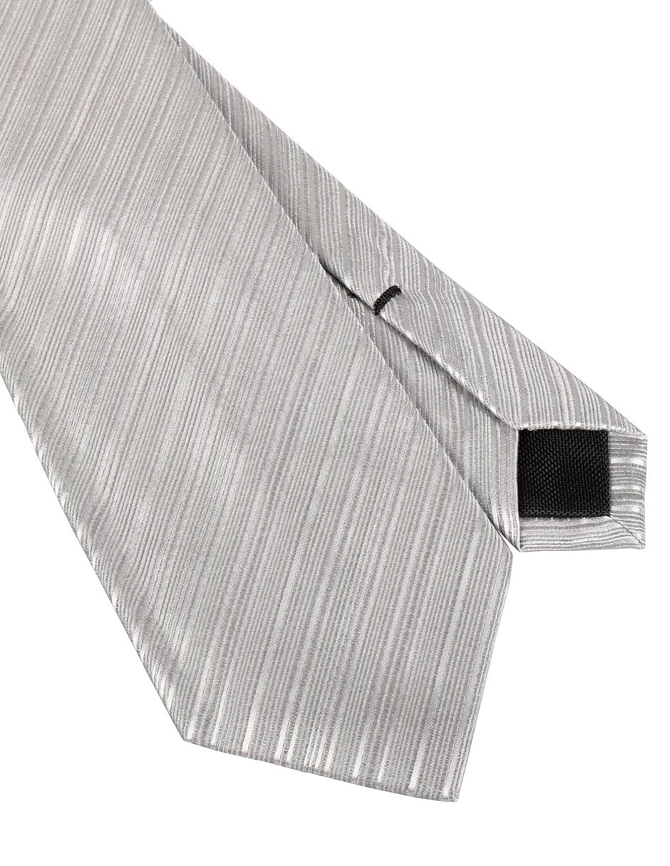 Corbata regular de seda estampado a rayas para hombre 2