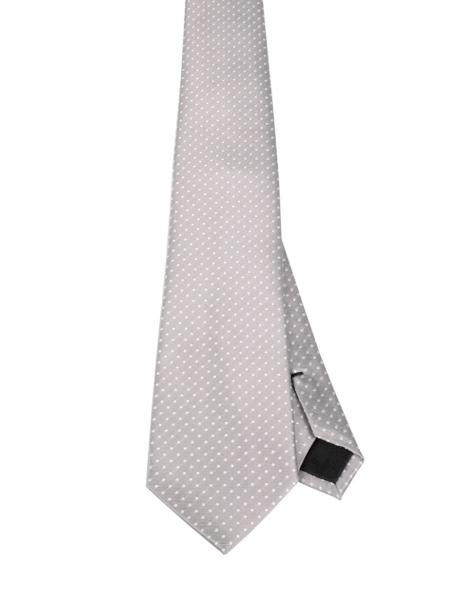 Corbata regular de seda estampado lunares para hombre