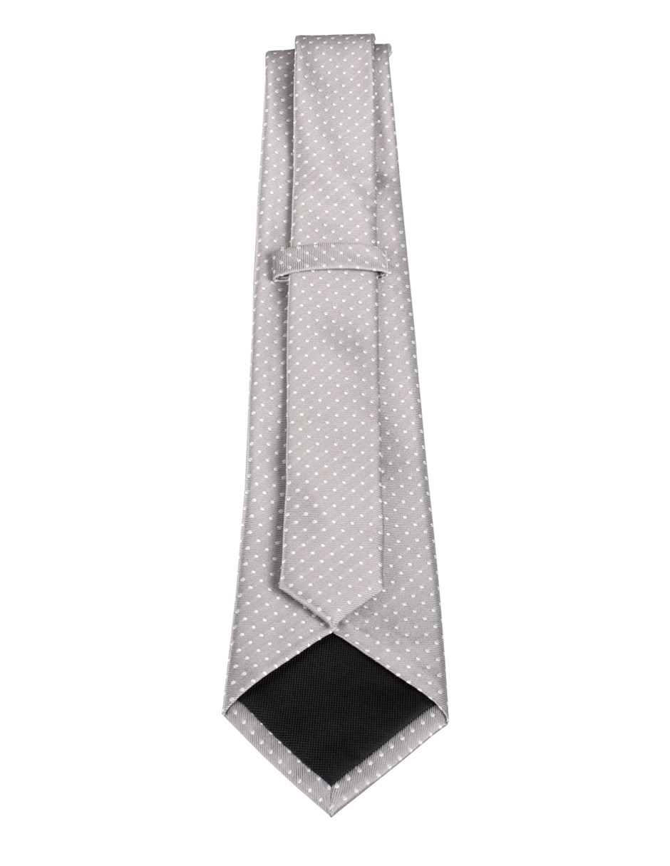 Corbata regular de seda estampado lunares para hombre 3