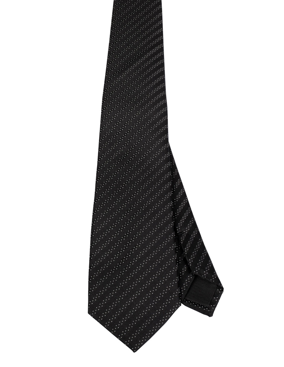 Corbata regular de seda estampado a rayas para hombre