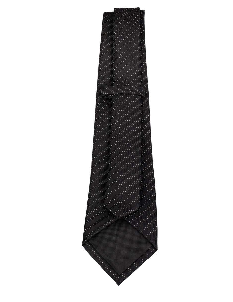 Corbata regular de seda estampado a rayas para hombre 3