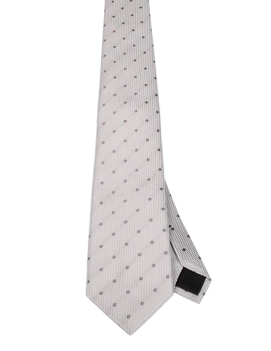 Corbata regular de seda estampado lunares para hombre
