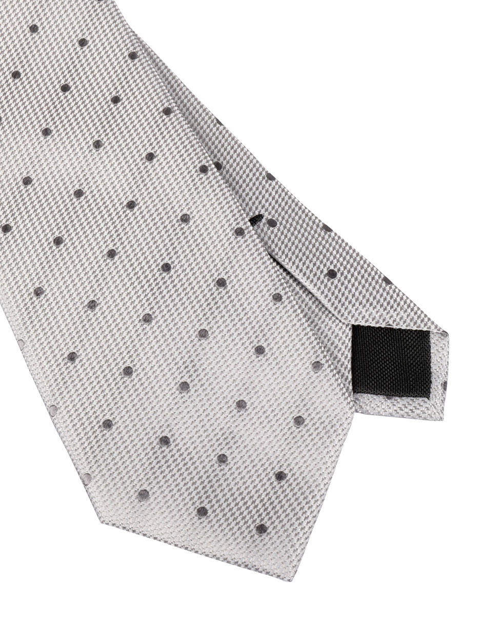 Corbata regular de seda estampado lunares para hombre 2
