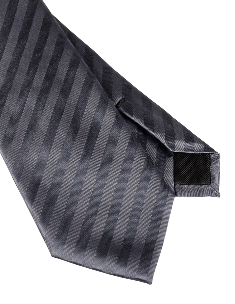 Corbata regular de seda estampado a rayas para hombre 2