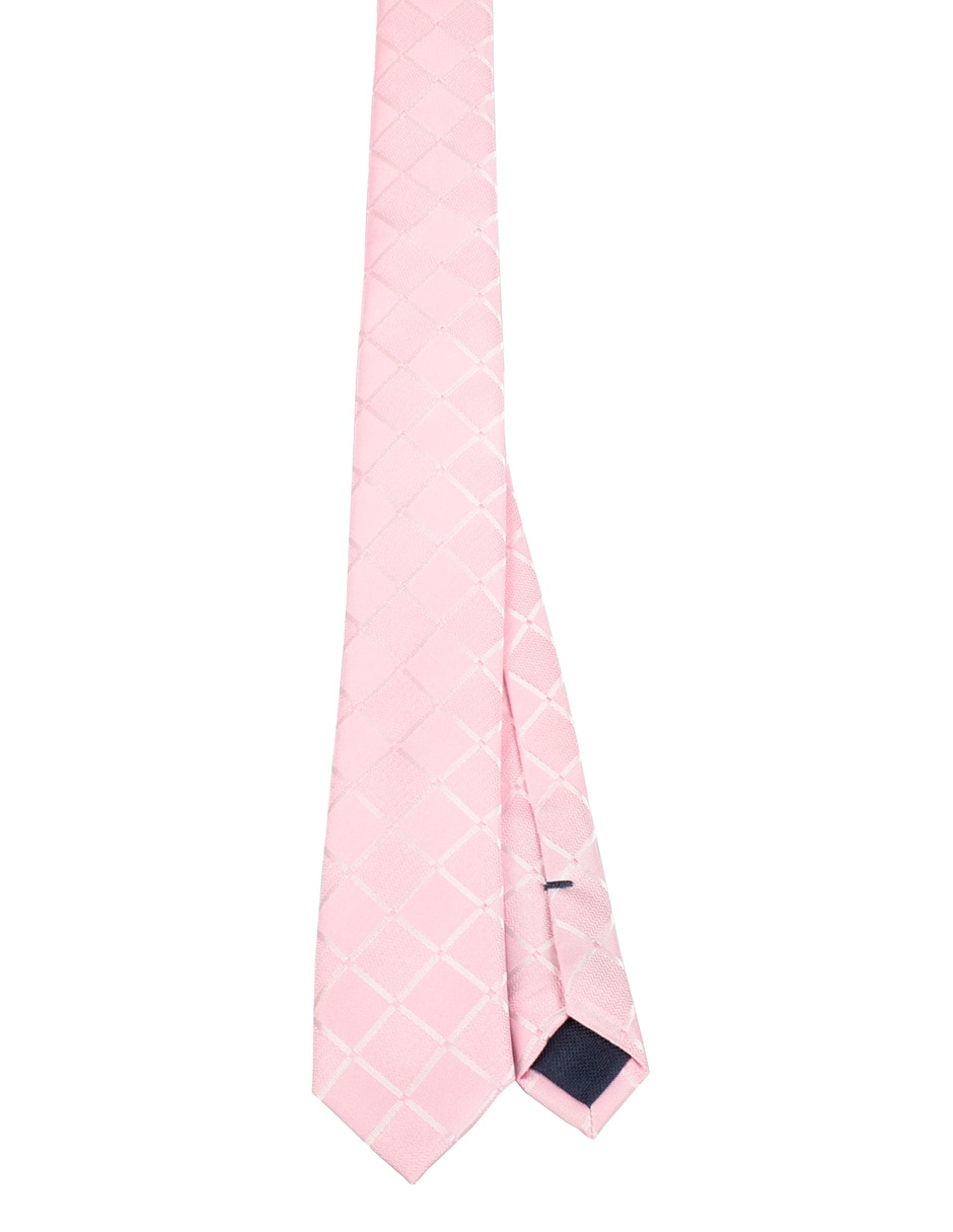 Corbata slim de seda estampado a cuadros para hombre
