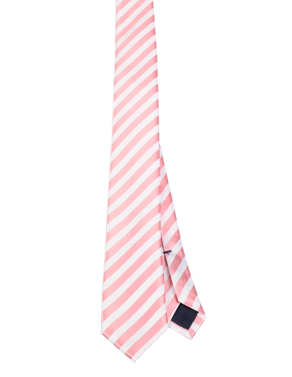 Corbata slim de seda estampado a rayas para hombre