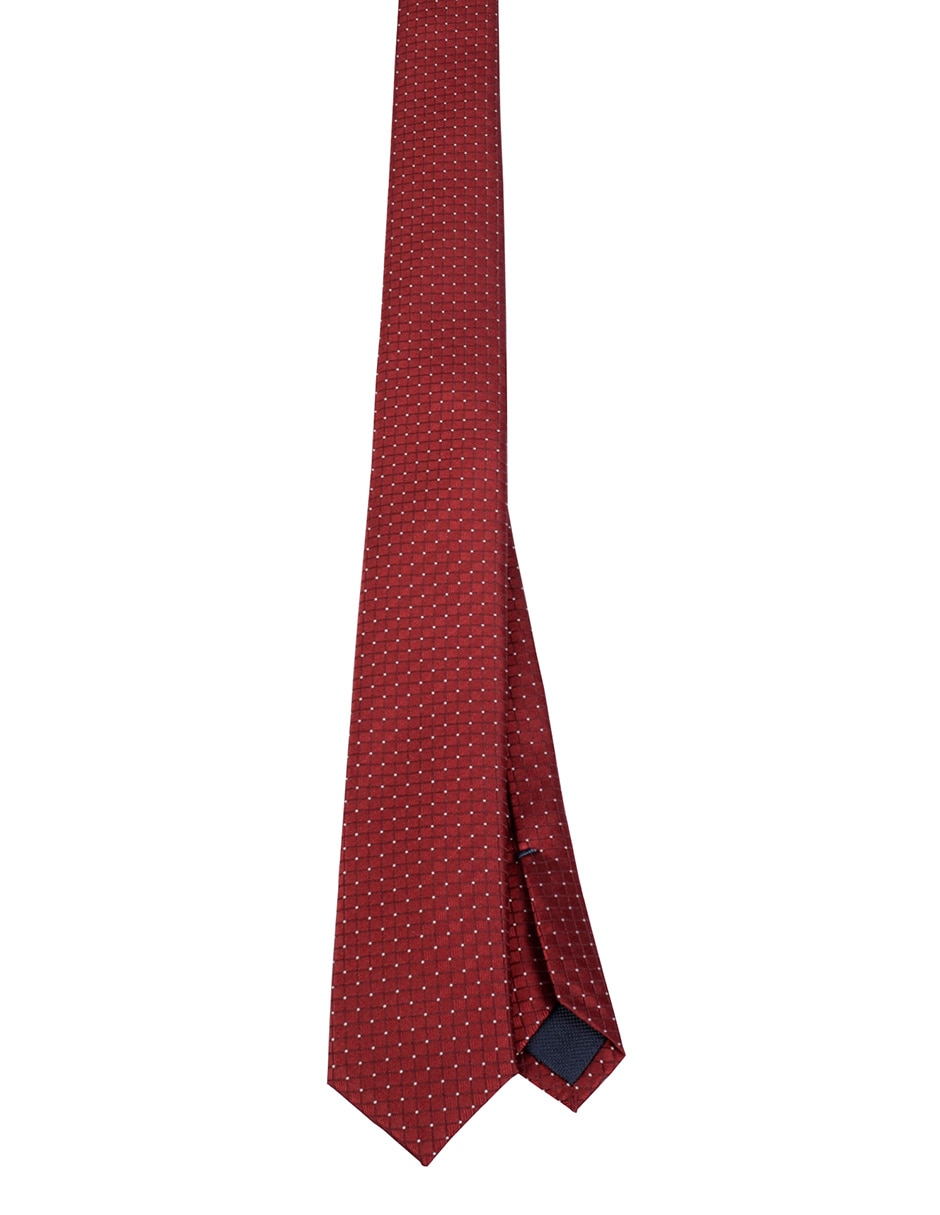 Corbata slim de seda estampado a cuadros para hombre