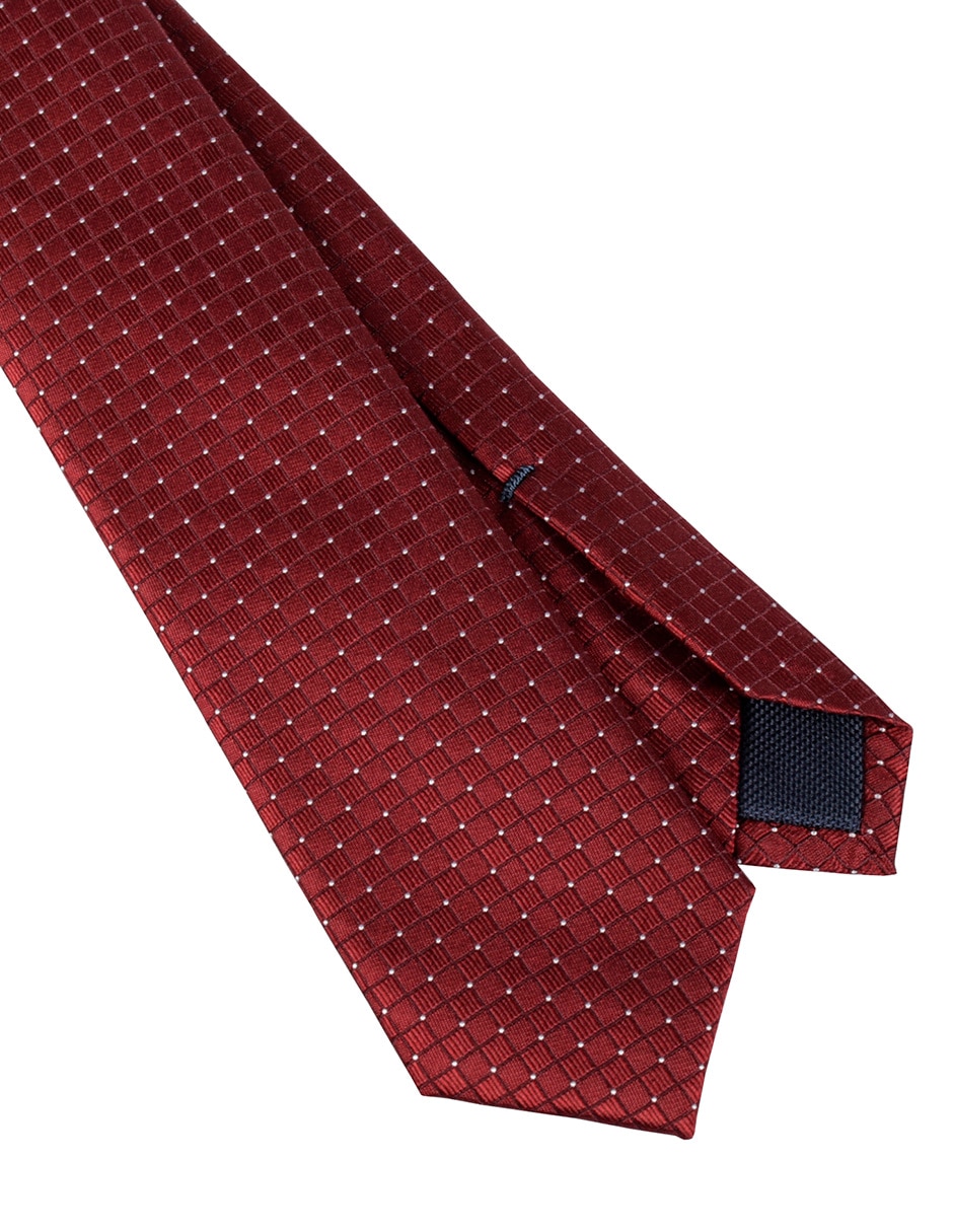 Corbata slim de seda estampado a cuadros para hombre 3