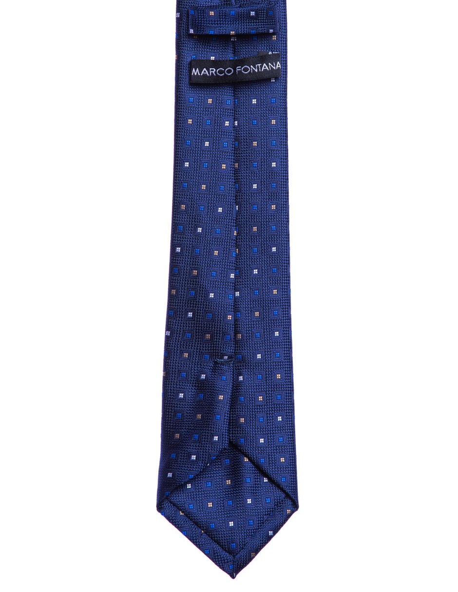 Corbata Marco Fontana regular estampado a cuadros para hombre 3