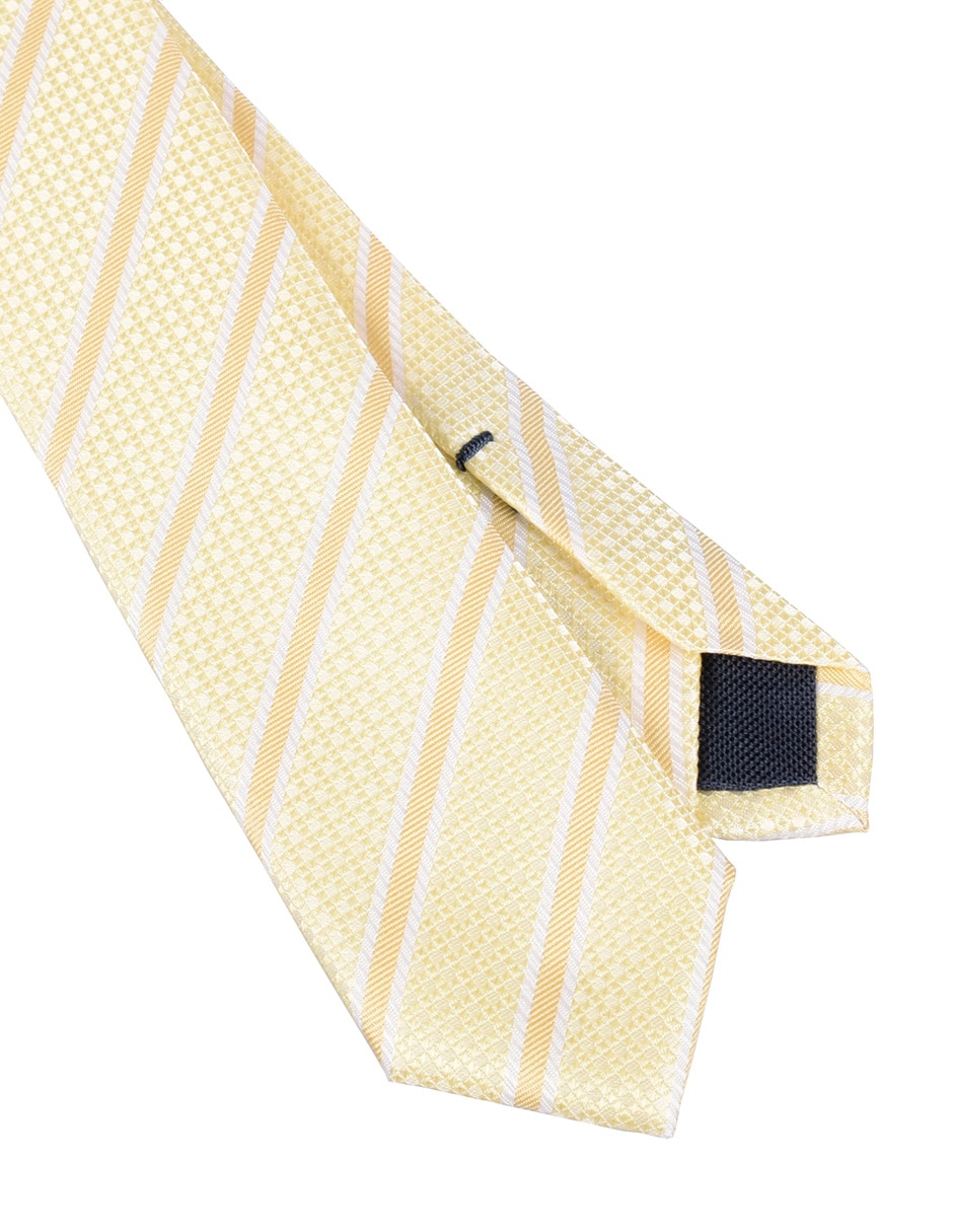 Corbata slim de seda estampado a rayas para hombre 3