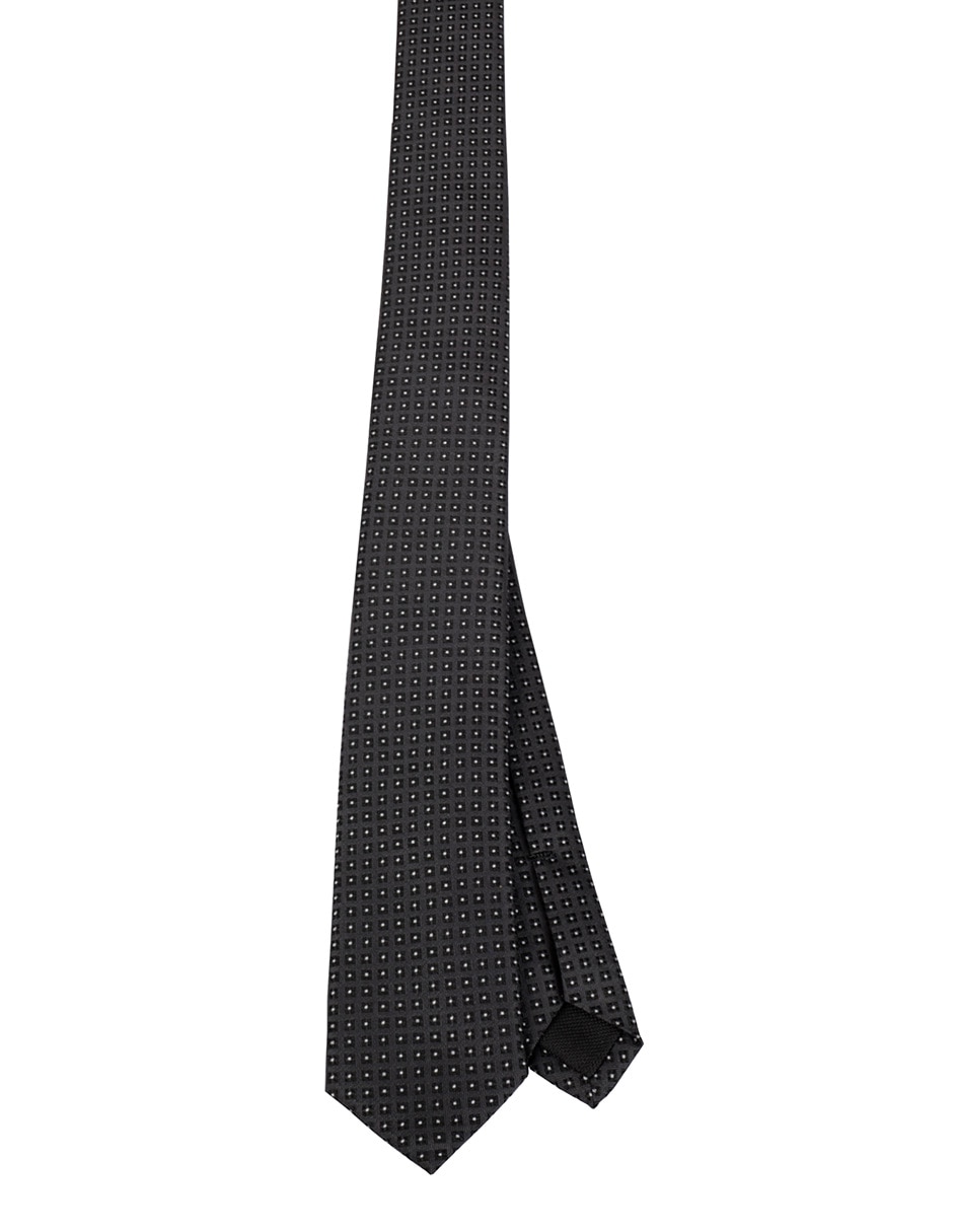 Corbata regular de seda estampado a cuadros para hombre