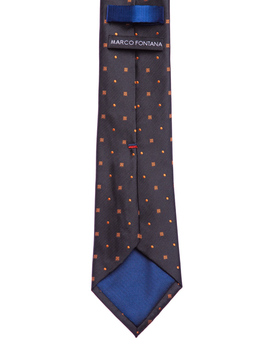 Corbata Marco Fontana regular estampado a cuadros para hombre 3