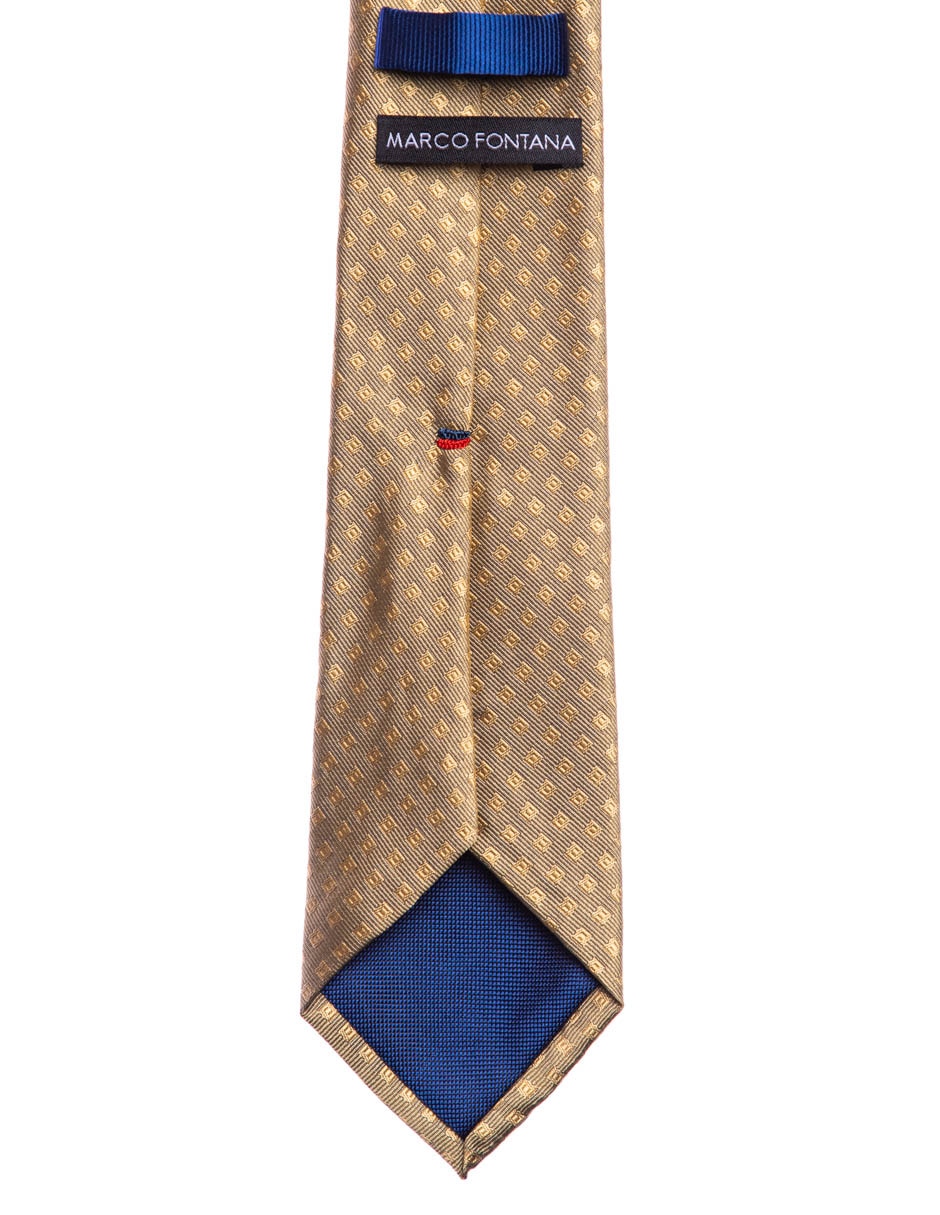 Corbata Marco Fontana regular estampado a cuadros para hombre 2