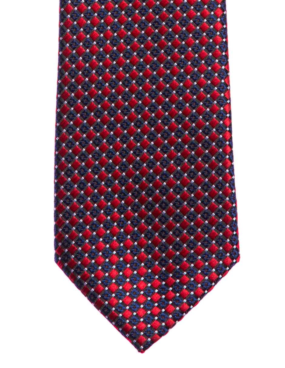 Corbata Marco Fontana regular estampado a cuadros para hombre 1