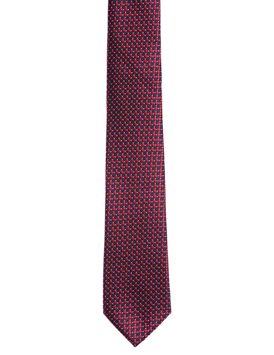 Corbata Marco Fontana regular estampado a cuadros para hombre 3