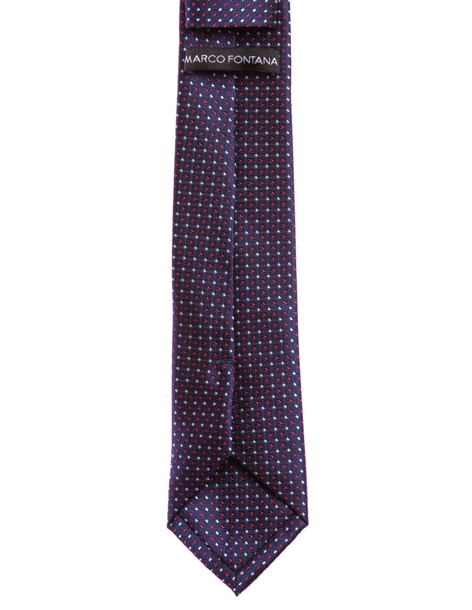 Corbata Marco Fontana regular estampado a cuadros para hombre 2