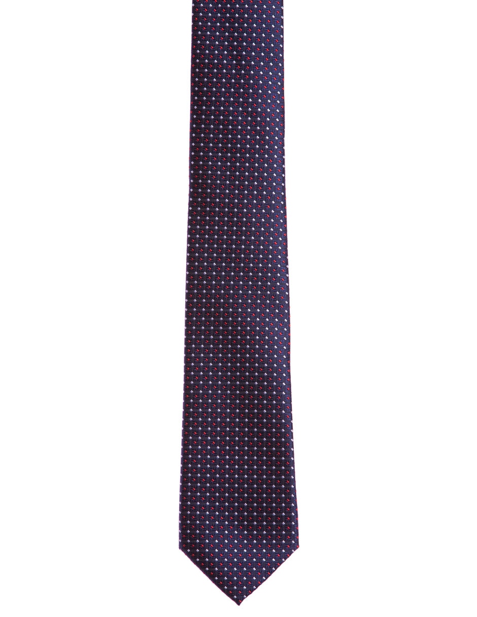 Corbata Marco Fontana regular estampado a cuadros para hombre 3