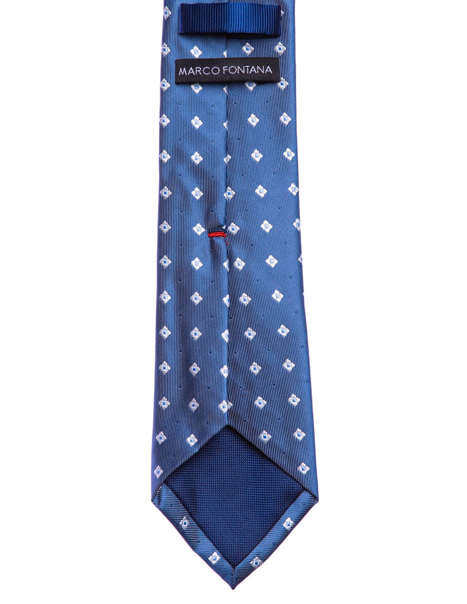 Corbata Marco Fontana regular estampado a cuadros para hombre 3