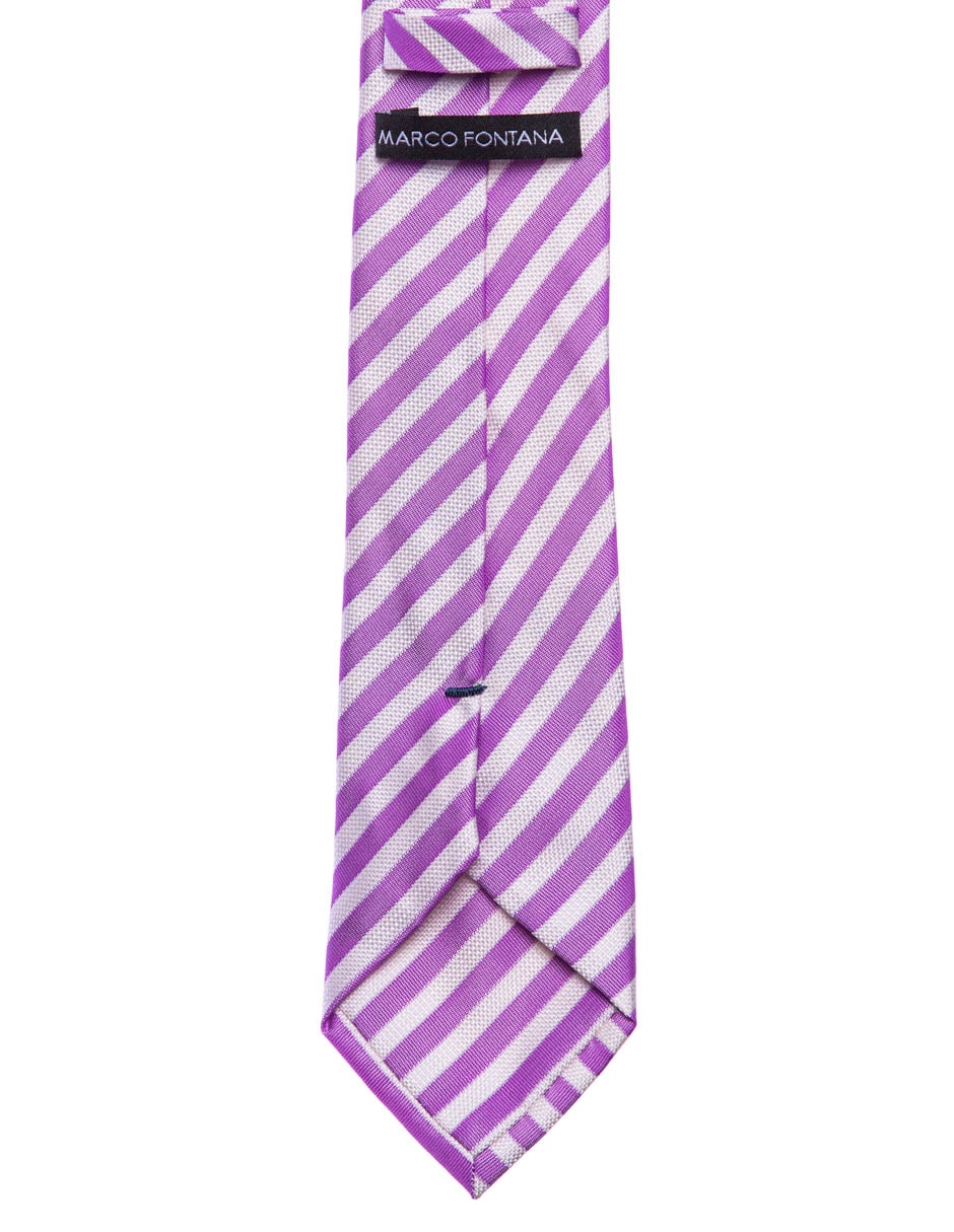 Corbata regular estampado a rayas para hombre 2