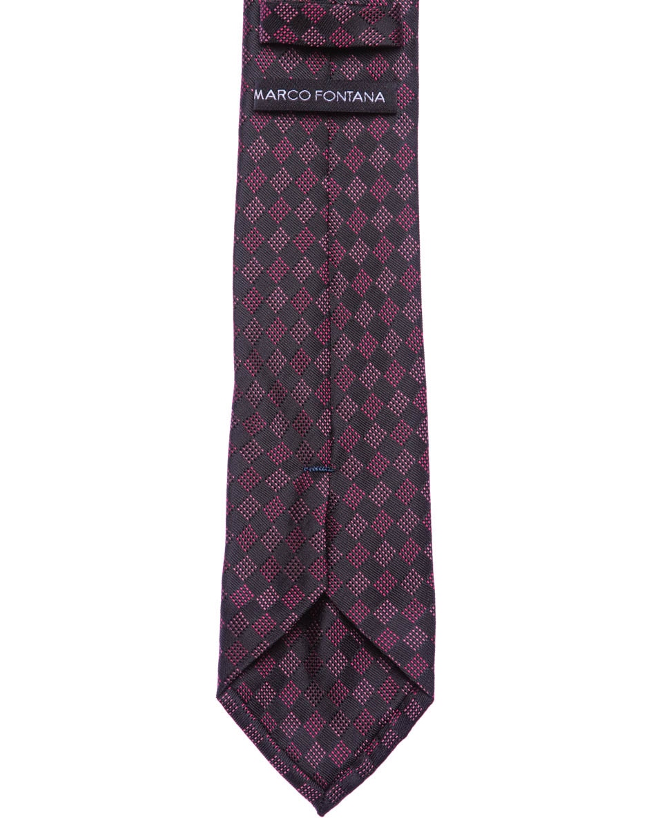 Corbata Marco Fontana regular estampado a cuadros para hombre