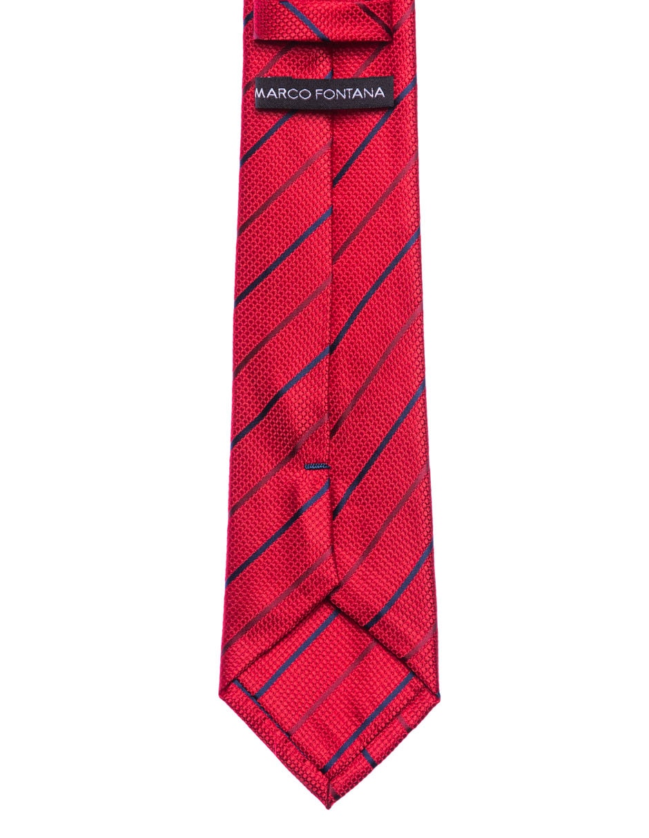 Corbata regular estampado a rayas para hombre