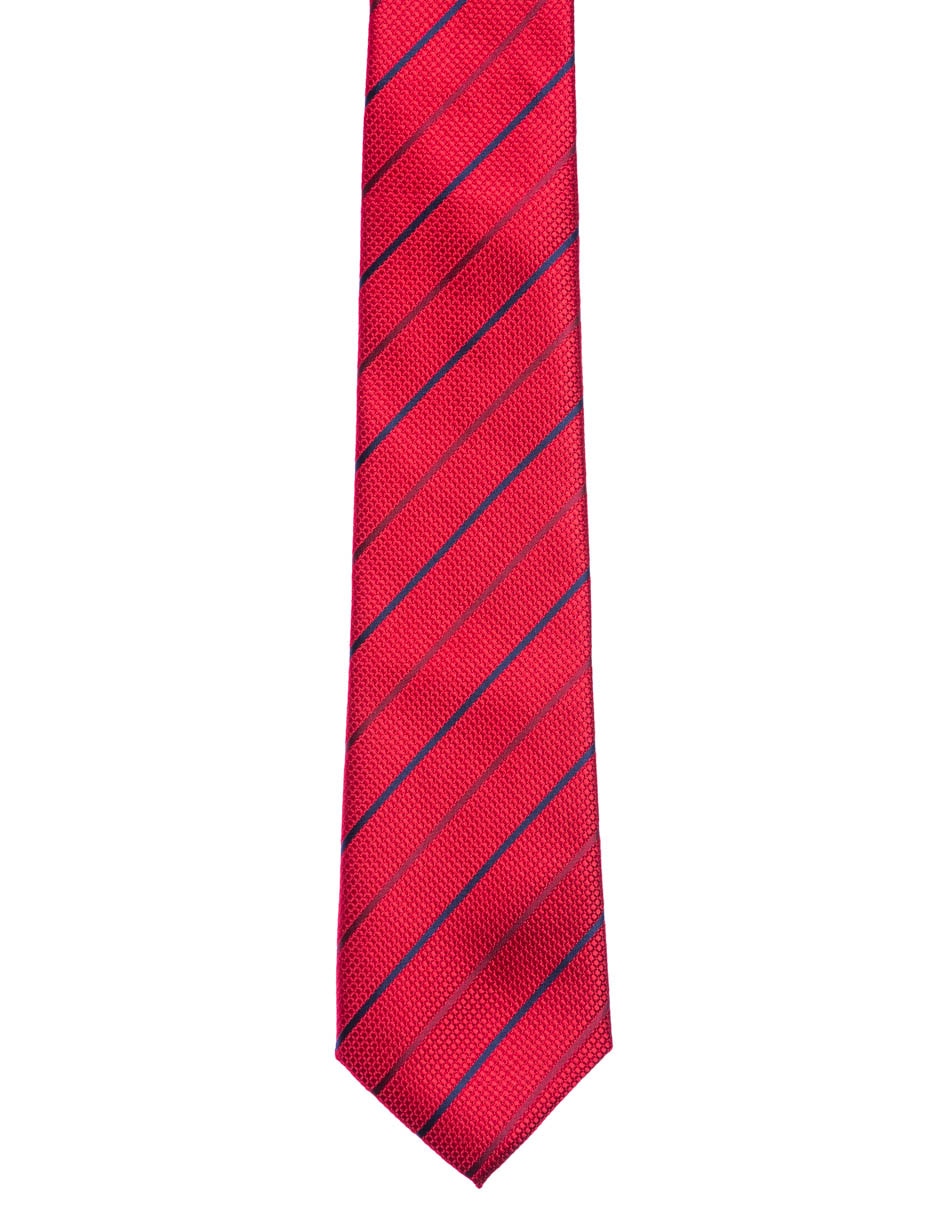 Corbata regular estampado a rayas para hombre
